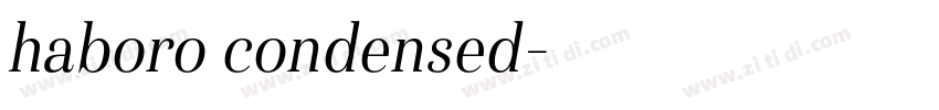 haboro condensed字体转换